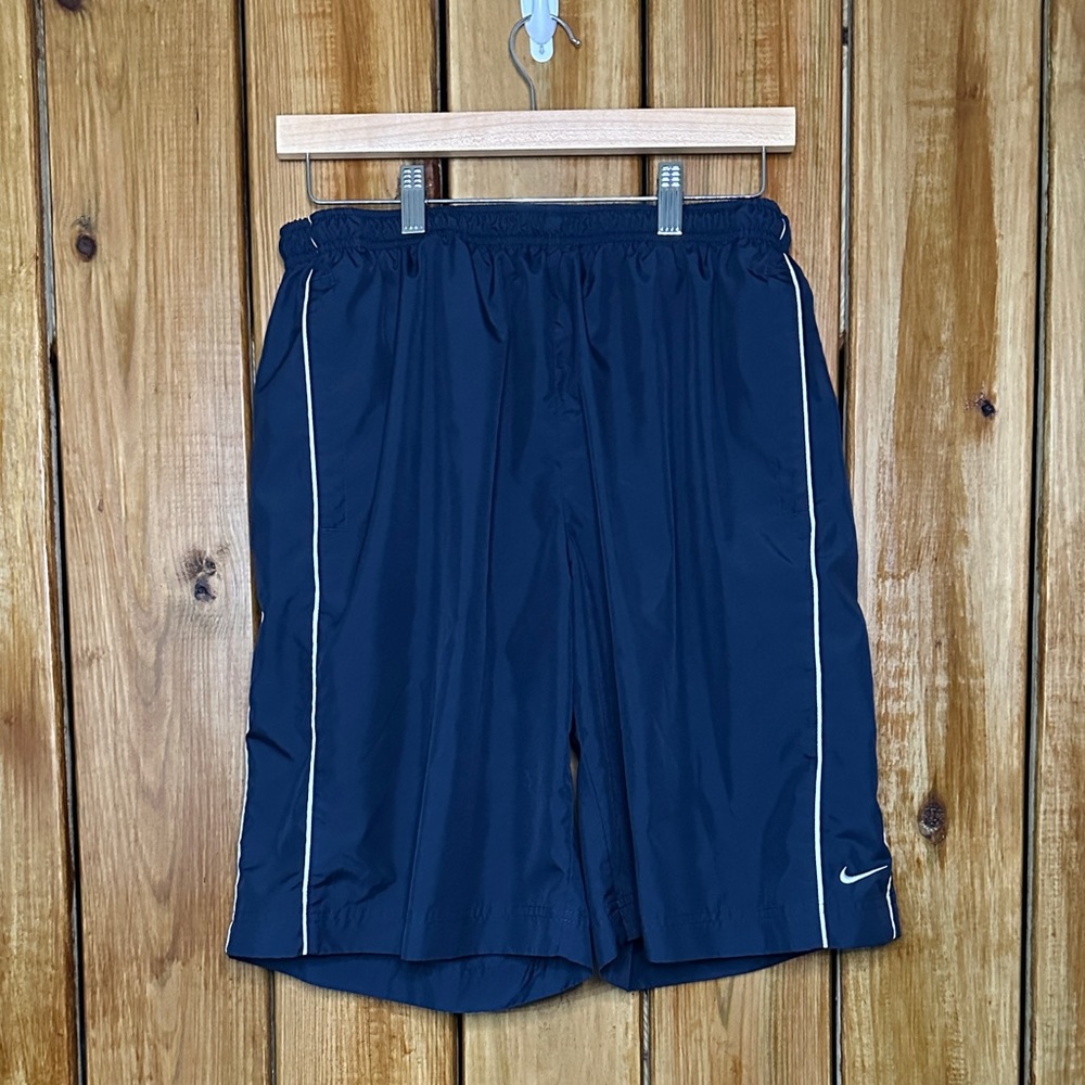 Vintage Navy Nike Mini Swoosh Athletic Shorts